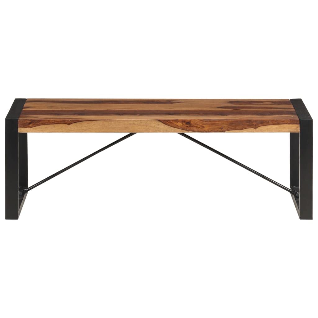 Industrial Coffee Table Solid Sheesham Wood with Metal Legs Q5689