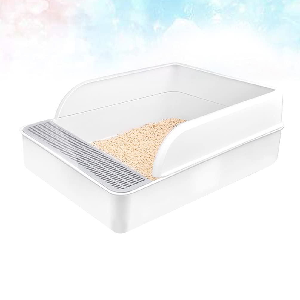 Plastic Half Covered Cat Litter Box Z8615