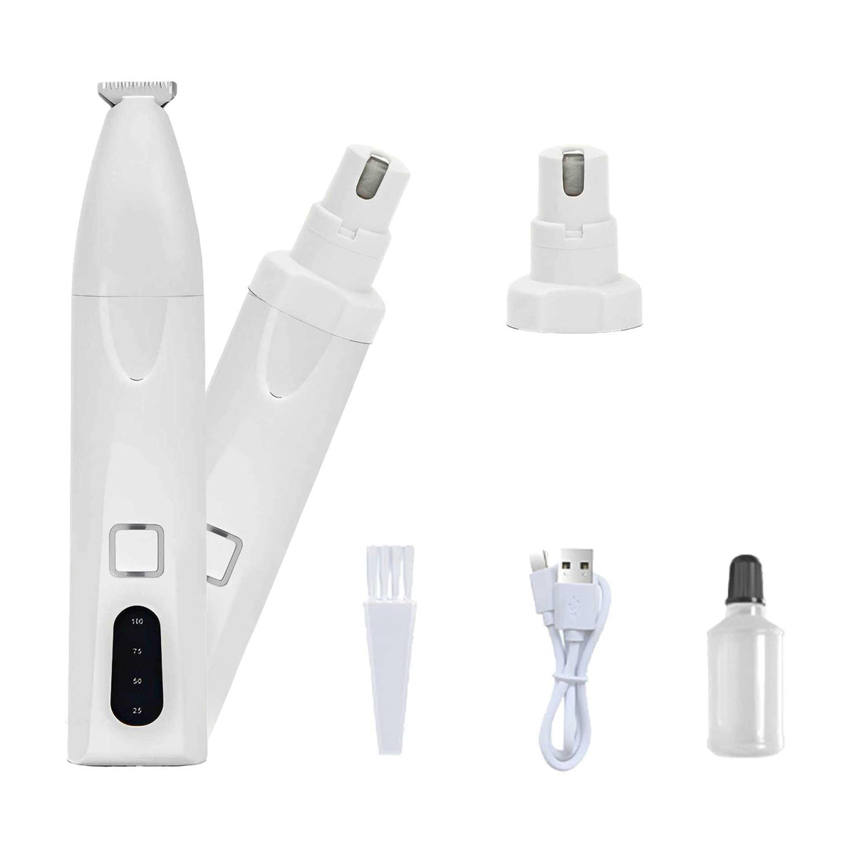 Quiet 2-in-1 Pet Hair Trimmer & Nail Grinder with LED Light E84465
