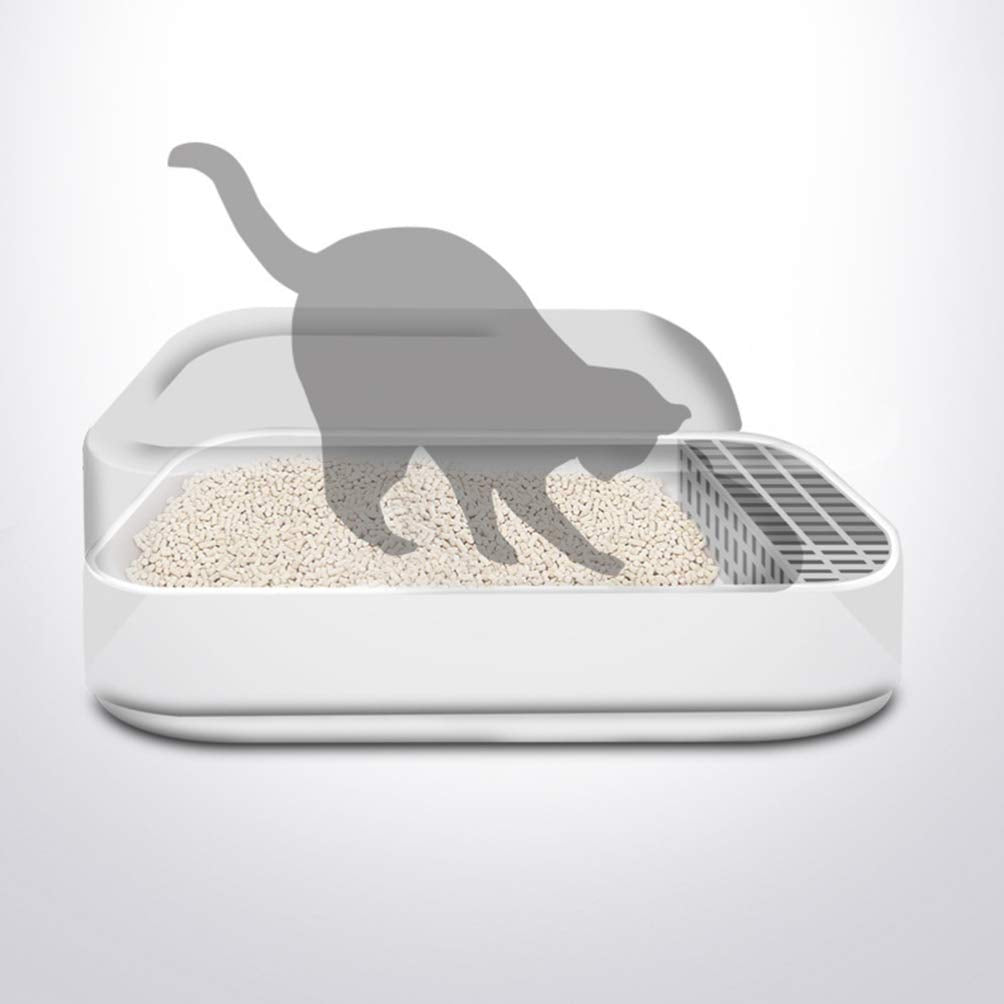 Plastic Half Covered Cat Litter Box Z8615