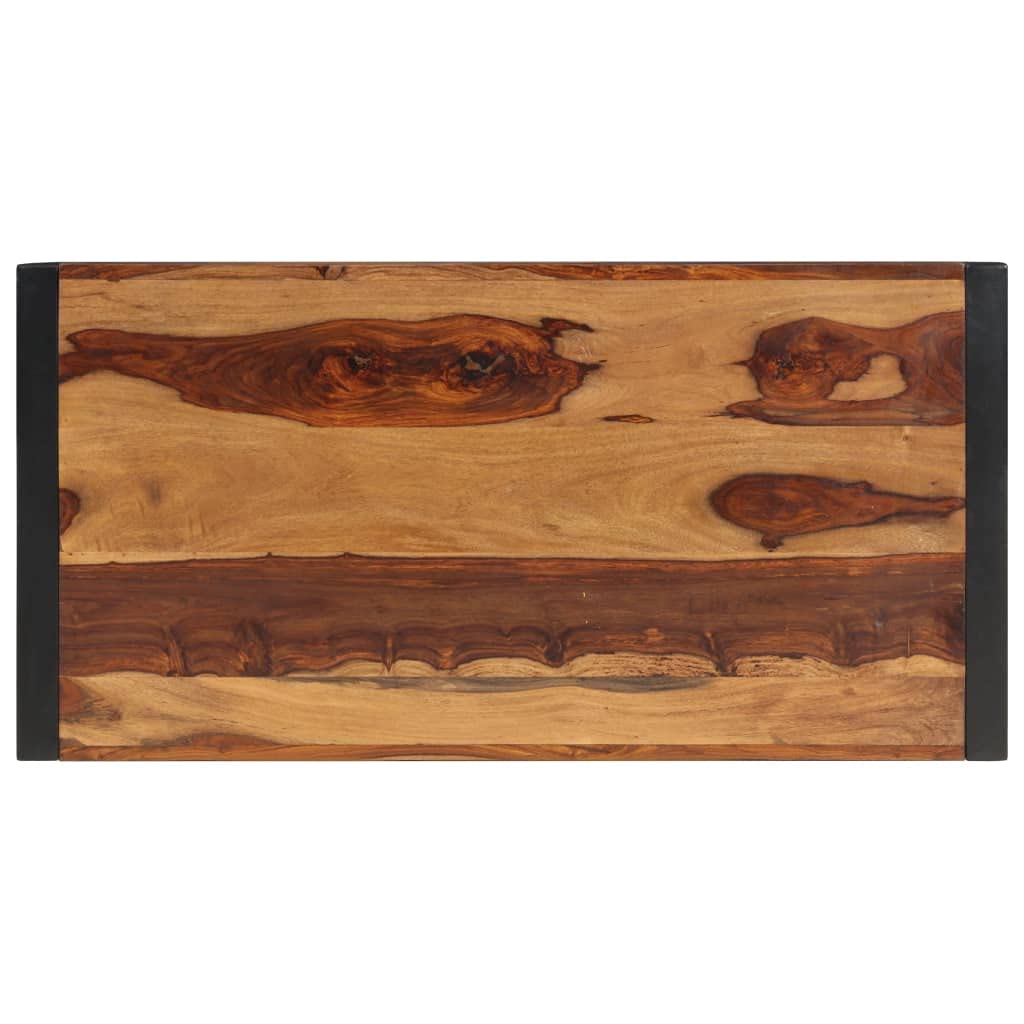 Industrial Coffee Table Solid Sheesham Wood with Metal Legs Q5689