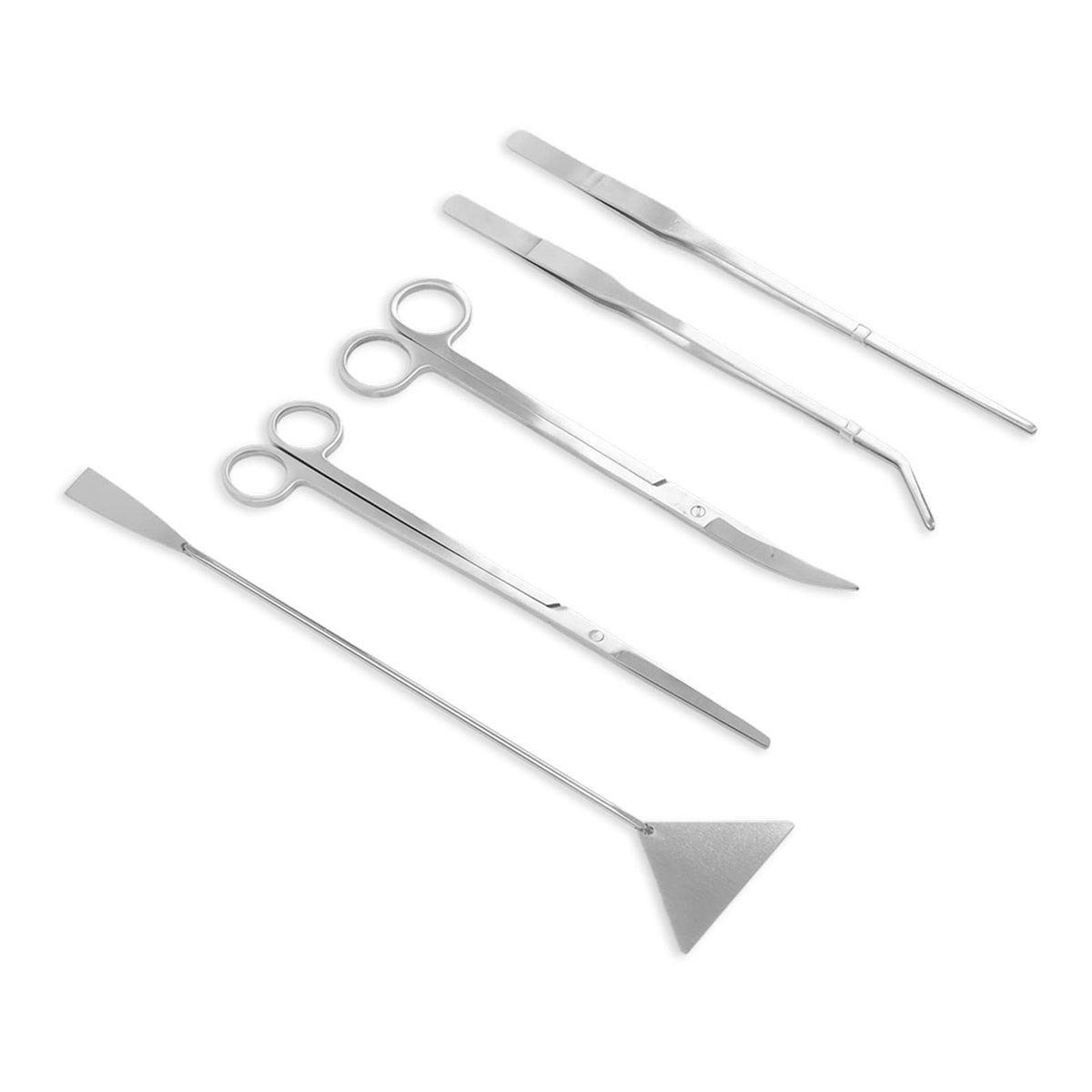 Aquarium Scissors and 5 in 1 Aquascaping Kit Stainless Steel 5 Piece Set K392
