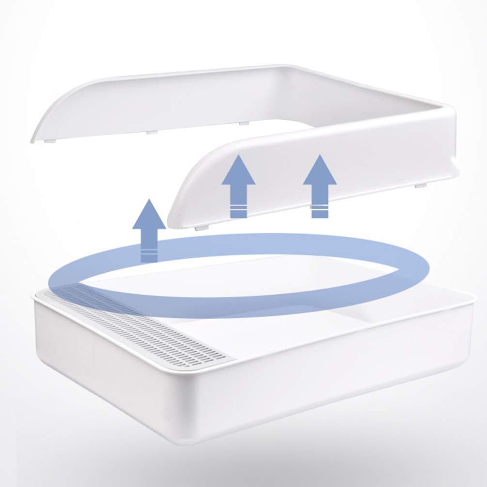 Plastic Half Covered Cat Litter Box Z8615