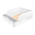 Plastic Half Covered Cat Litter Box Z8615