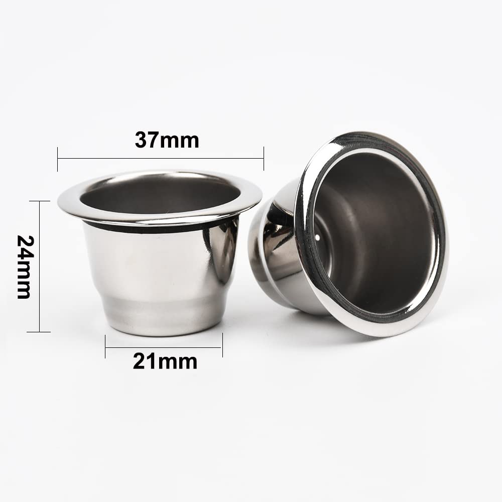 Reusable Stainless Steel Espresso Capsules 6 Cups 200 Lids E69231