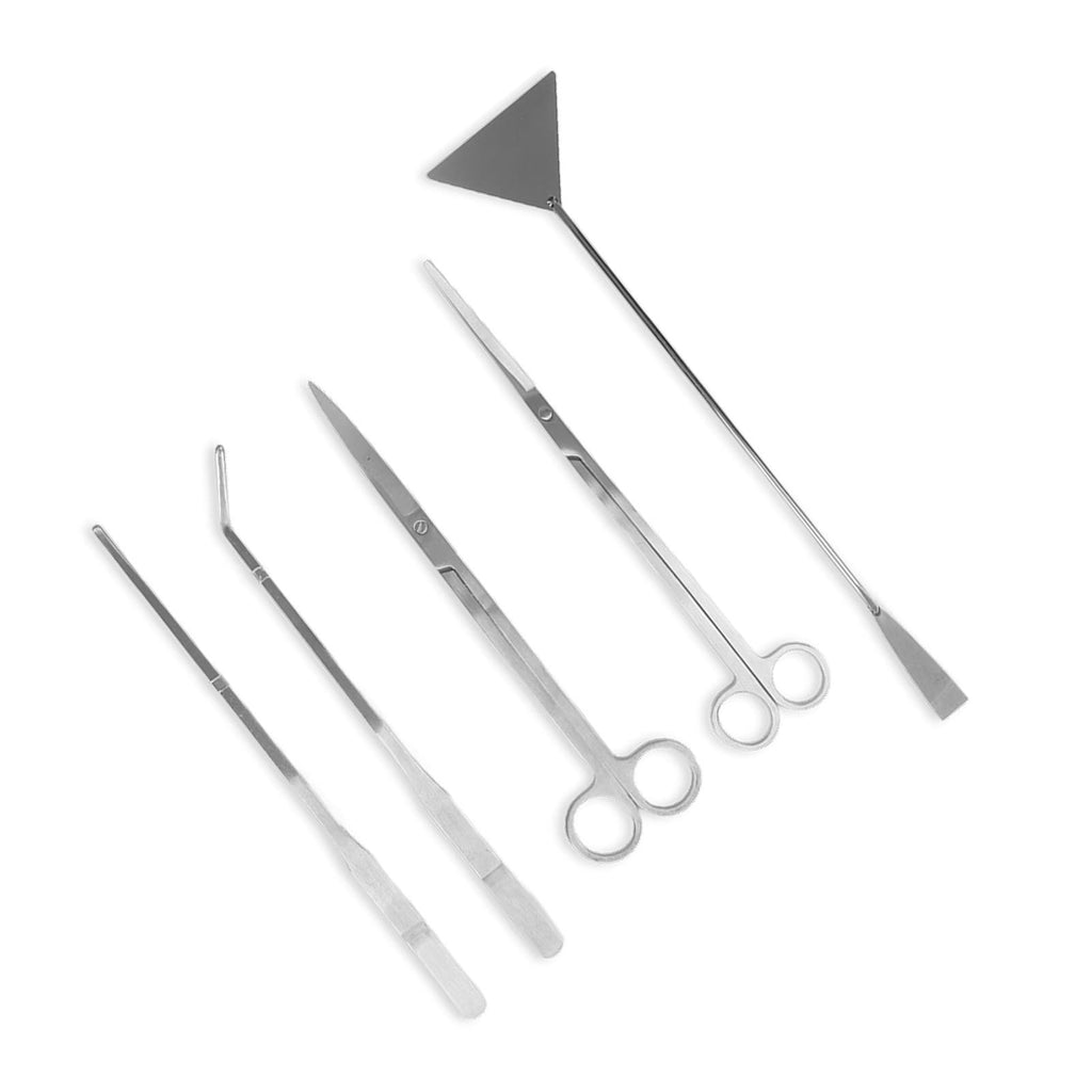 Aquarium Scissors and 5 in 1 Aquascaping Kit Stainless Steel 5 Piece Set K392