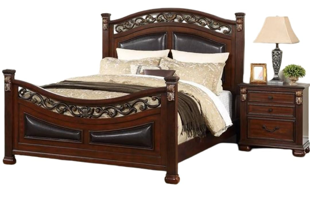 California King Size Padded Headboard and Footboard A6310