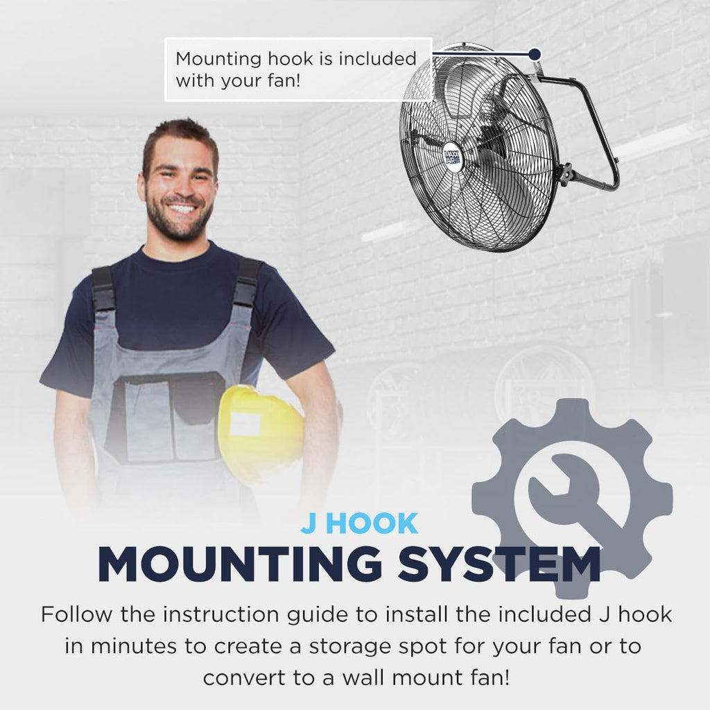 20 Inch 3-Speed High Velocity Wall Fan I54927