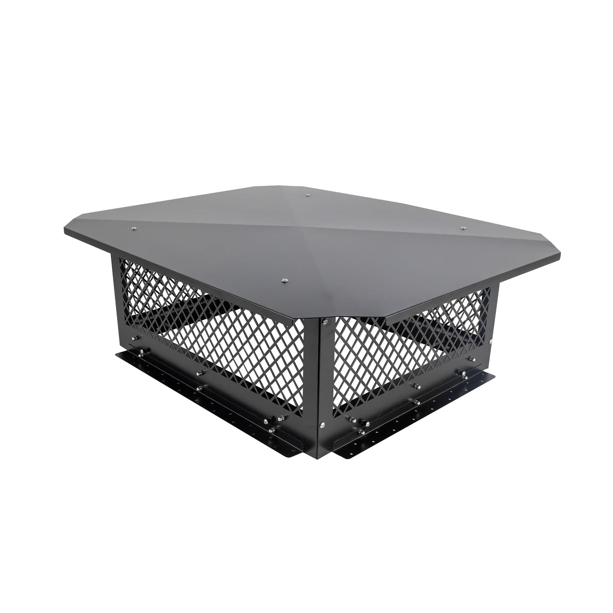 Black Galvanized Steel Chimney Cap T97980