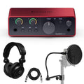 USB Audio Interface with Headphones, Pop Filter, XLR Cable E554