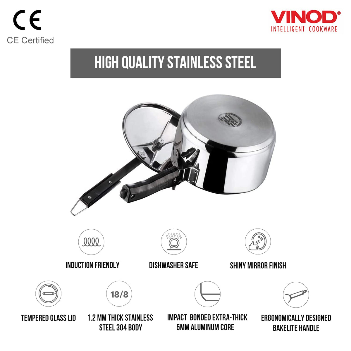 2 Liter Stainless Steel Pressure Cooker N117