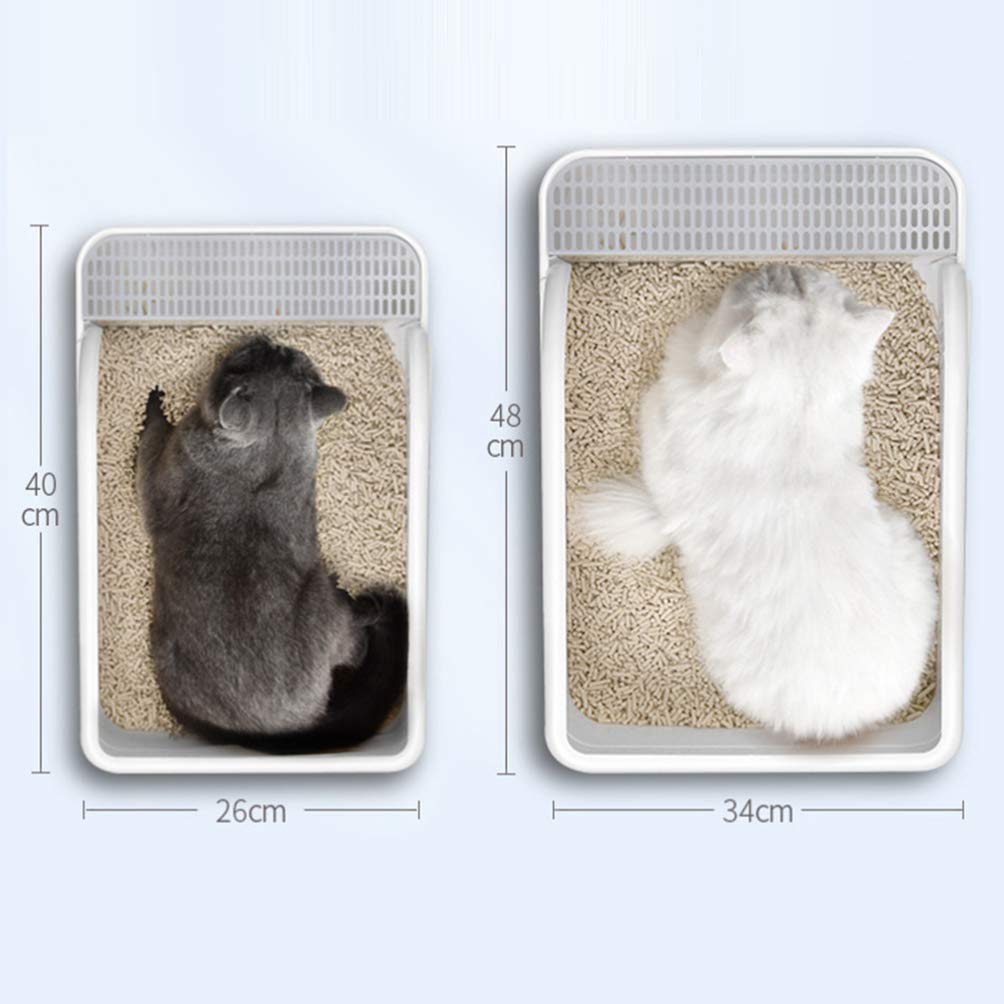 Plastic Half Covered Cat Litter Box Z8615