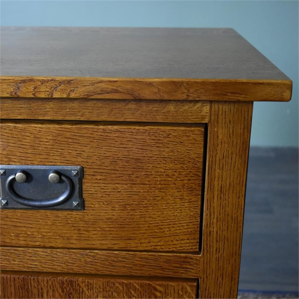 Solid Wood Nightstand with 1 Door and Drawer E431