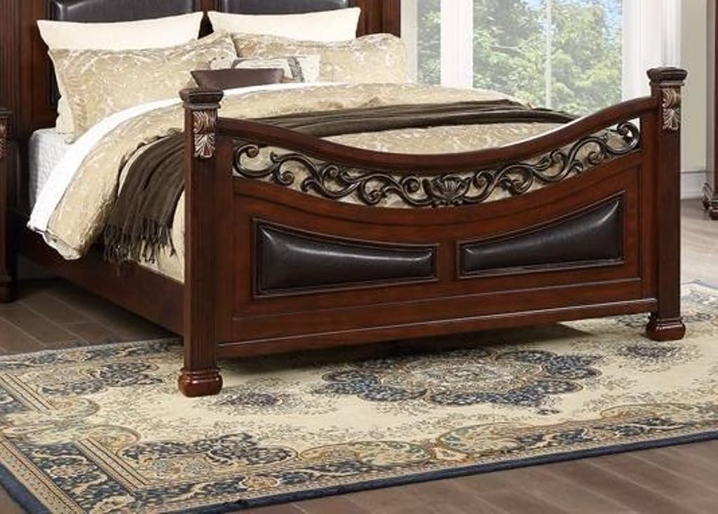 California King Size Padded Headboard and Footboard A6310