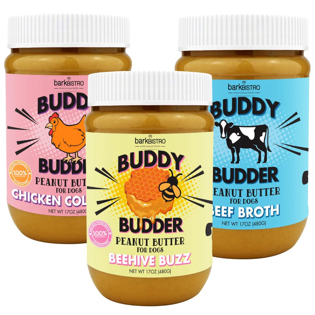 100% Natural Dog Peanut Butter Set of 3 17oz Jars B277