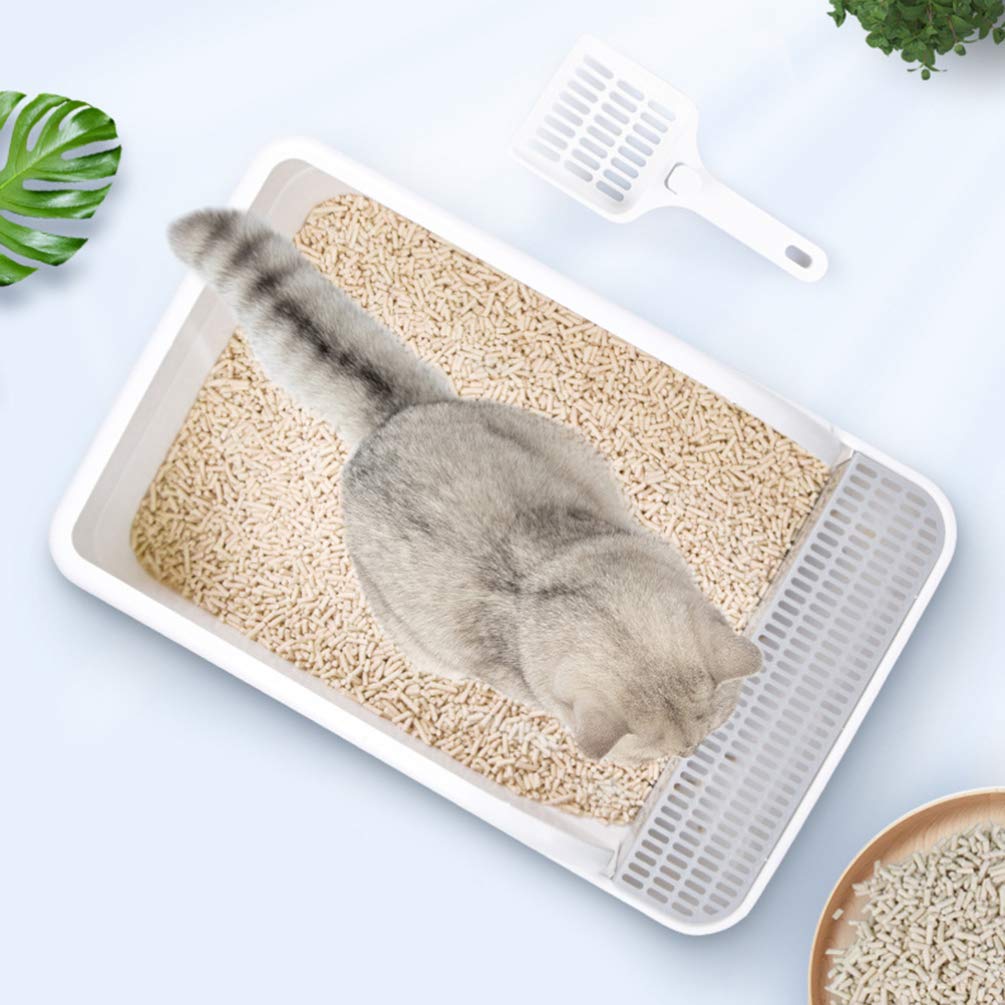 Plastic Half Covered Cat Litter Box Z8615