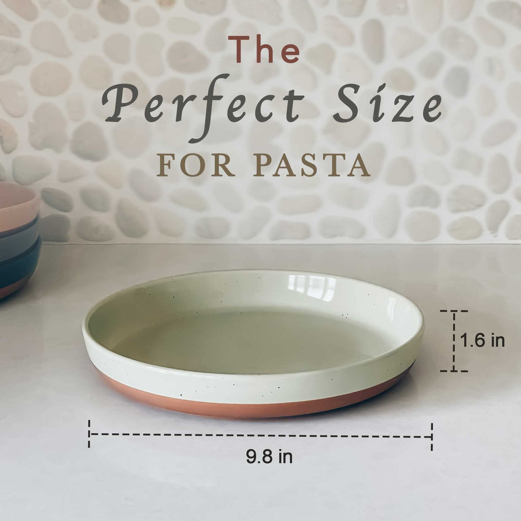 Ceramic Pasta Bowl Set of 4-35oz Microwave Safe J81272