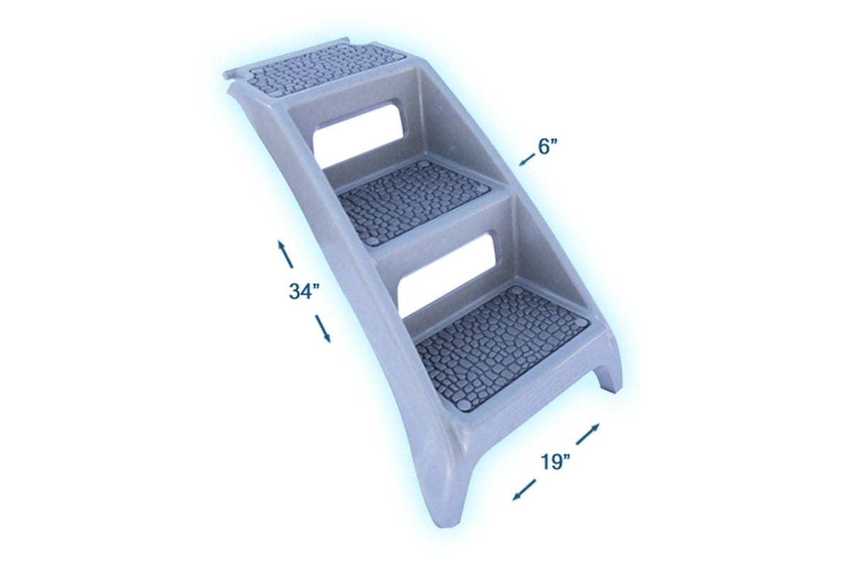 Elevated Pet Bathing Large Teal with Steps C455