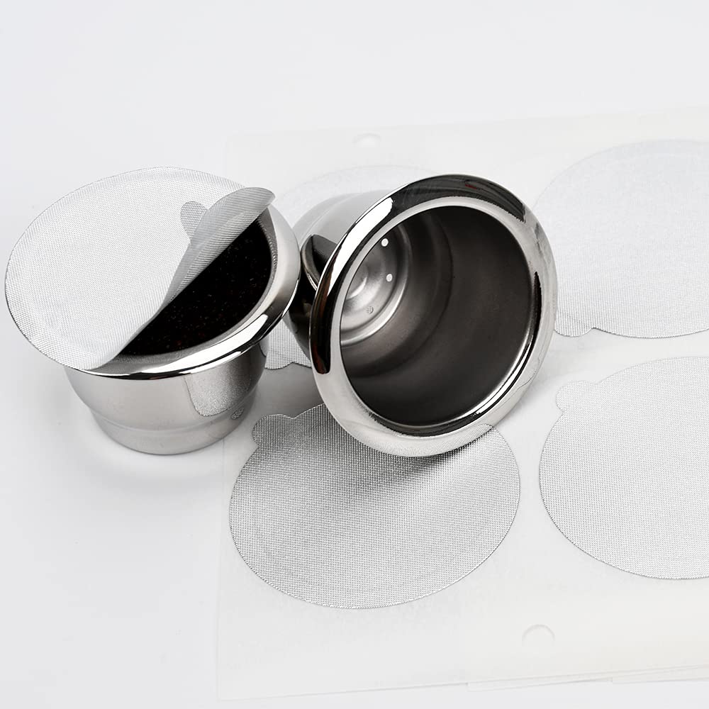 Reusable Stainless Steel Espresso Capsules 6 Cups 200 Lids E69231