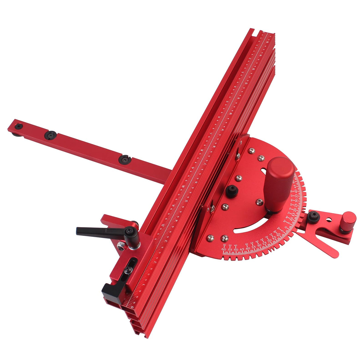 Aluminum Precision Miter Gauge with T-Track Fence and Flip Stop R569446
