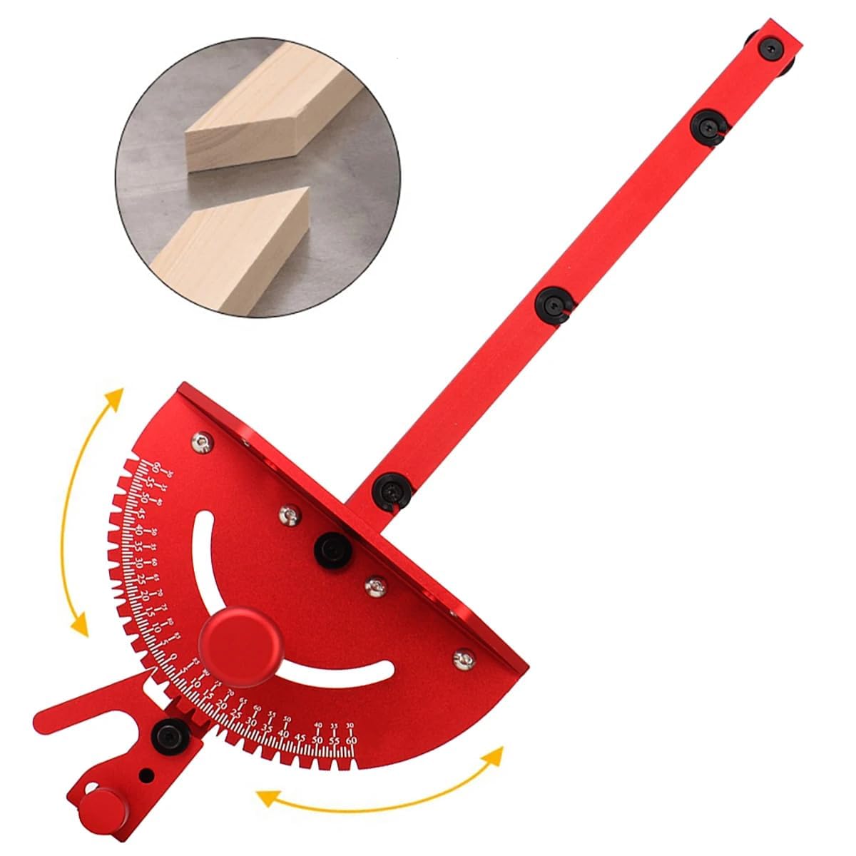 Aluminum Precision Miter Gauge with T-Track Fence and Flip Stop R569446