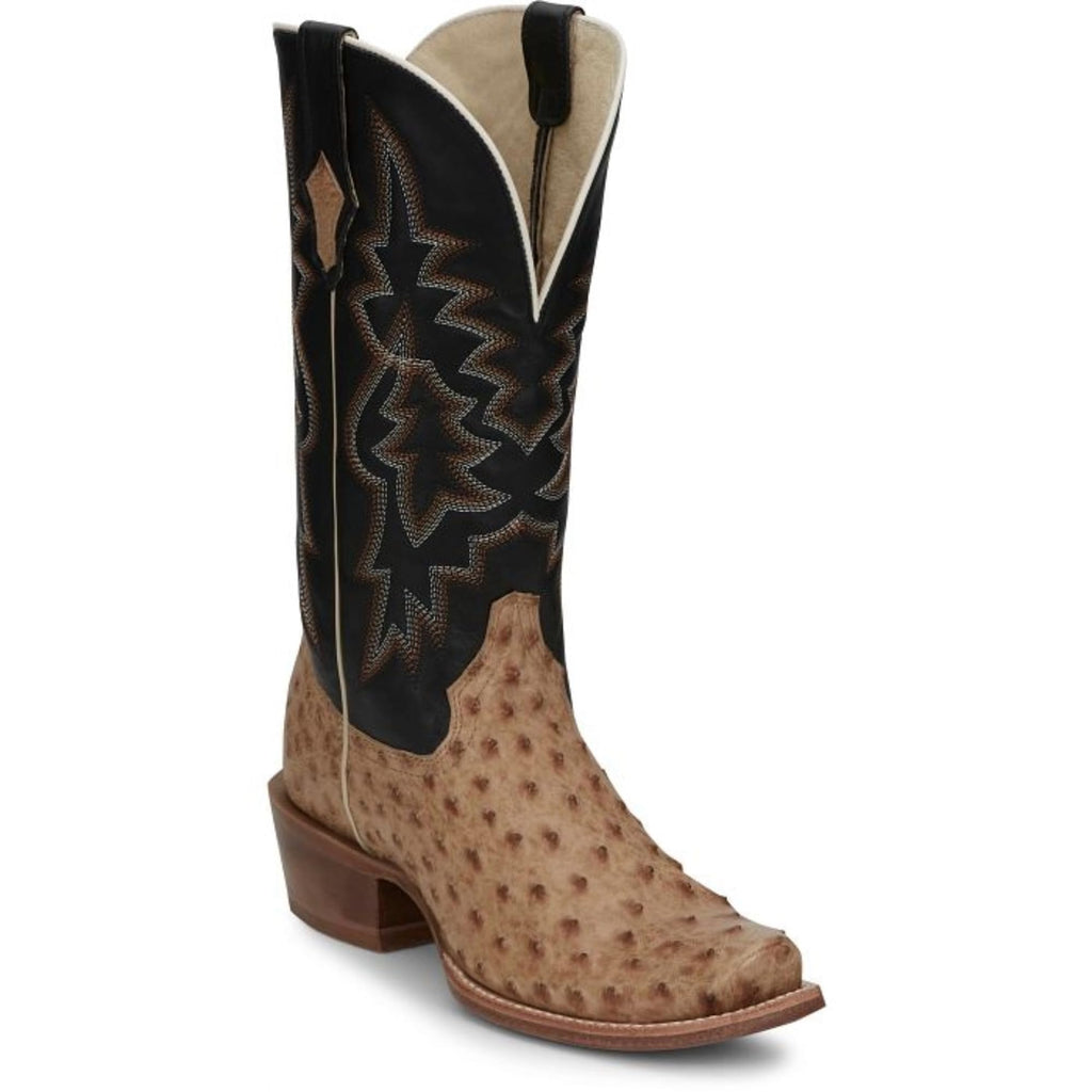 Full Quill Ostrich Leather Western Boots B9138