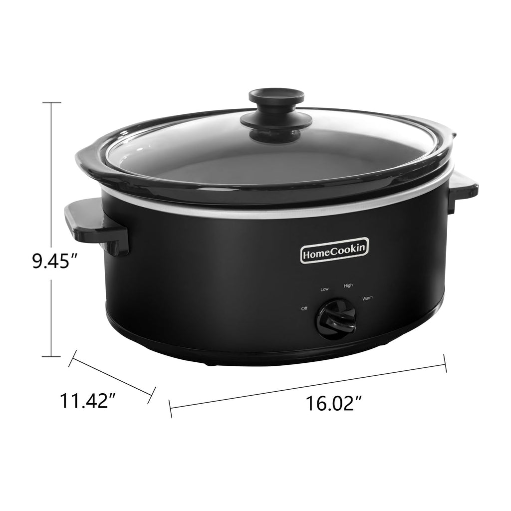 7 Quart Oval Manual Slow Cooker with 3 Cooking Settings A775709