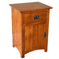 Solid Wood Nightstand with 1 Door and Drawer E431