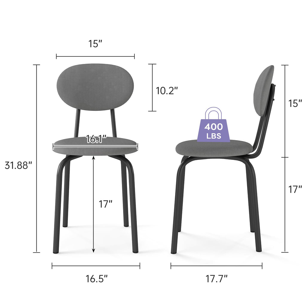 Stackable Dining Chairs Set of 4 Grey S922294