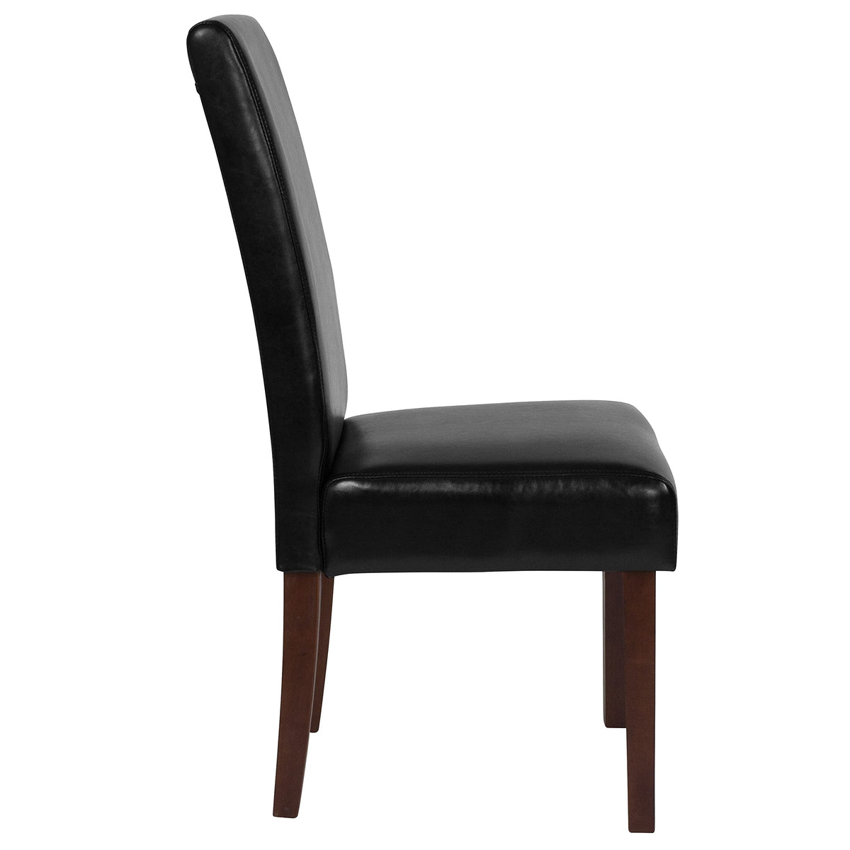 Black Faux Leather Parsons Chair 6-Pack O972