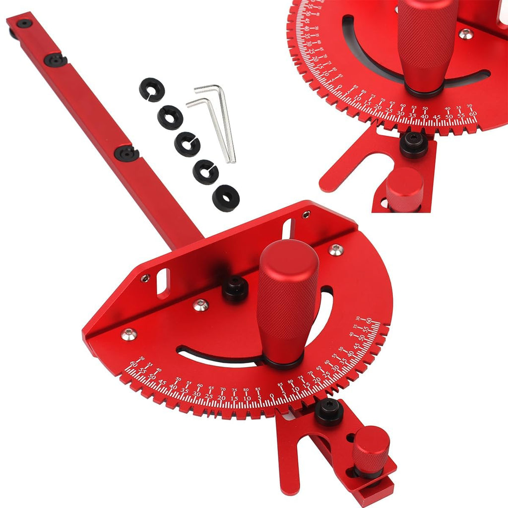 Aluminum Precision Miter Gauge with T-Track Fence and Flip Stop R569446
