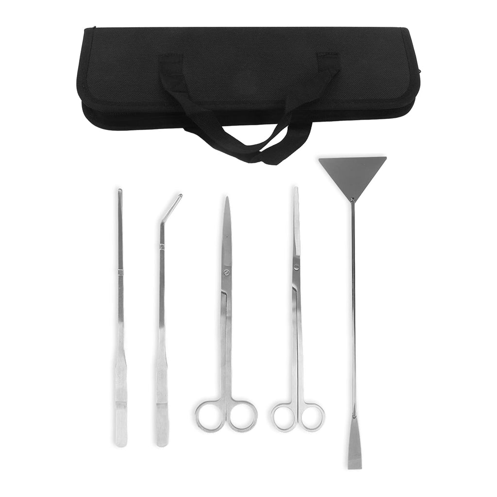 Aquarium Scissors and 5 in 1 Aquascaping Kit Stainless Steel 5 Piece Set K392