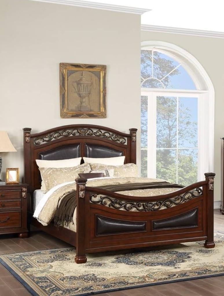 California King Size Padded Headboard and Footboard A6310