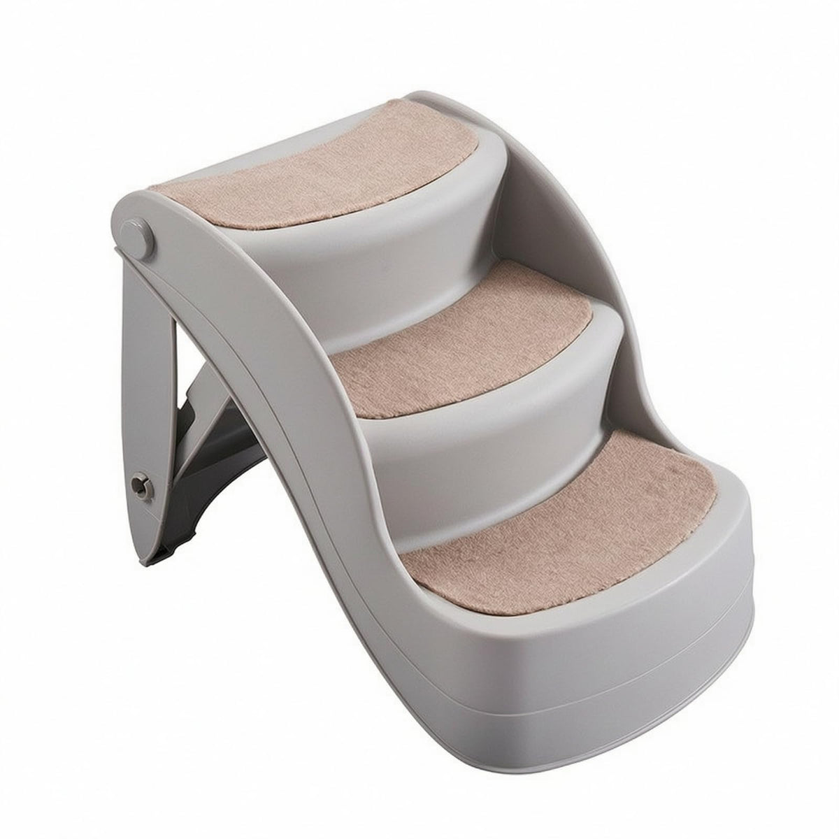 Three Step Pet Stairs with Non Slip Pads Lightweight PP Build Y558459
