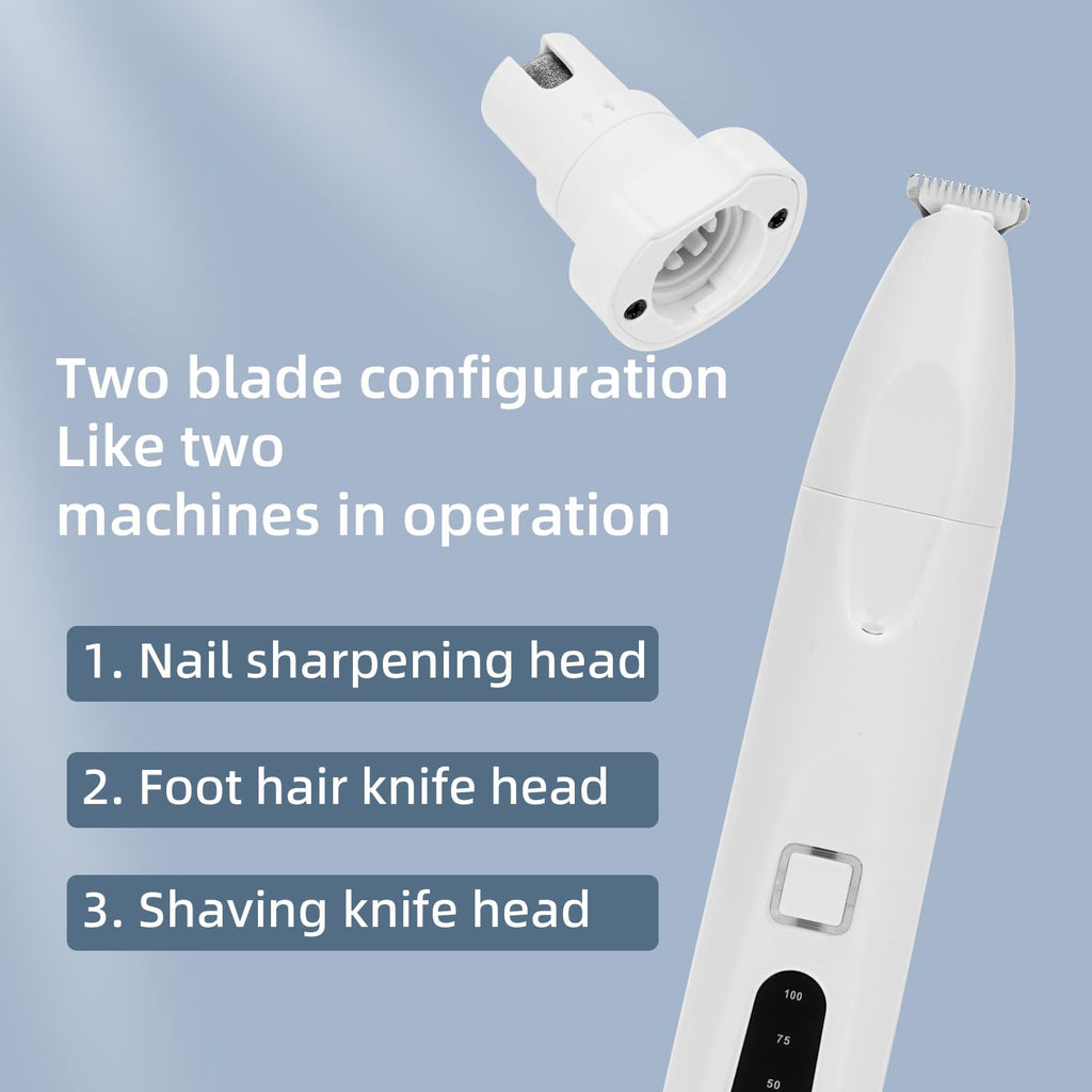 Quiet 2-in-1 Pet Hair Trimmer & Nail Grinder with LED Light E84465