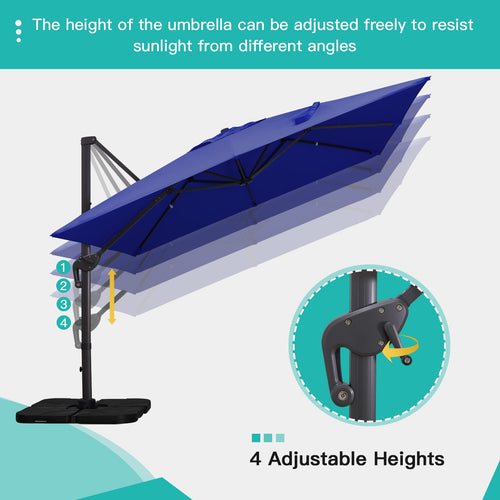 10x13Ft Rectangular Offset Patio Umbrella I398