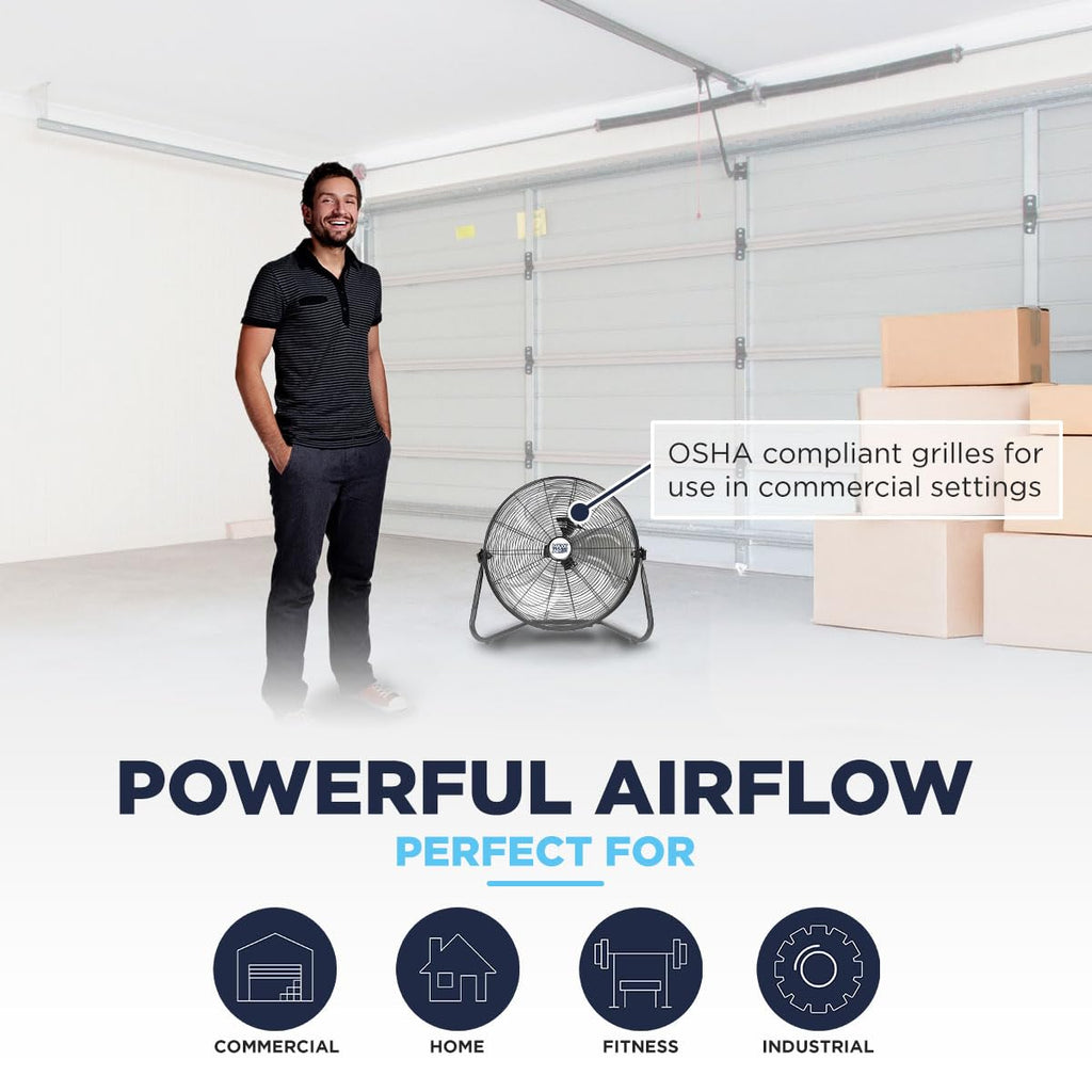 20 Inch 3-Speed High Velocity Wall Fan I54927