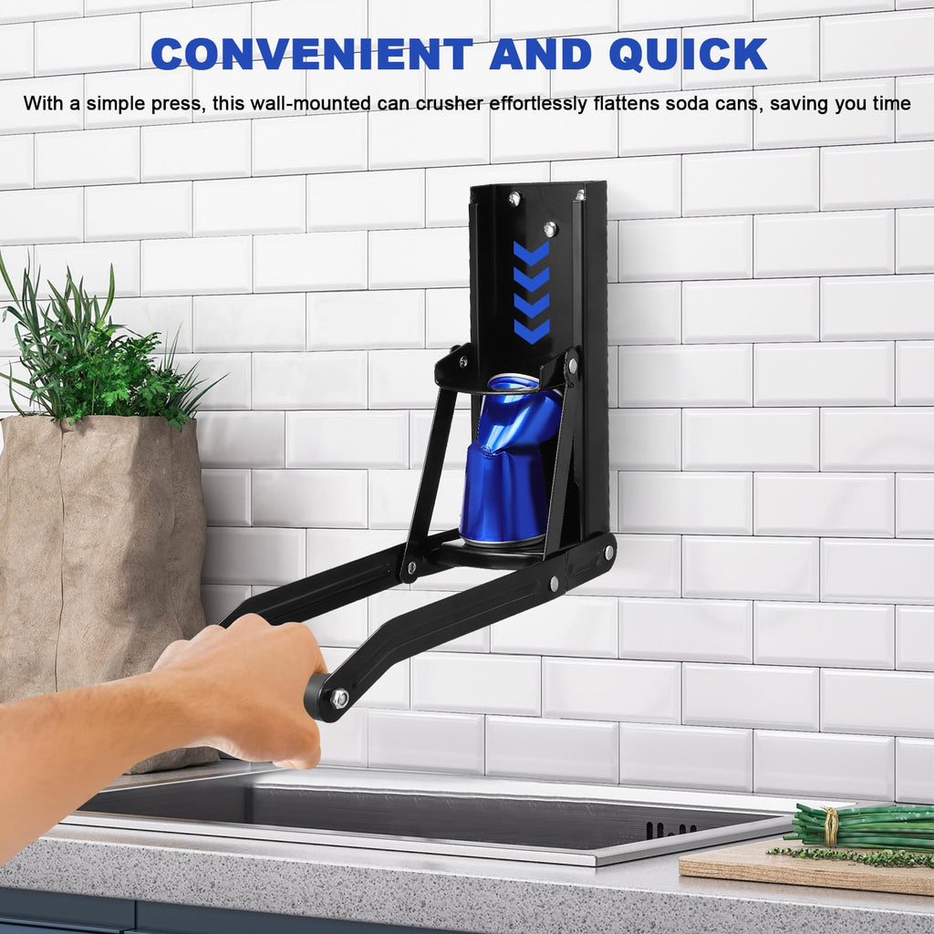 Wall Mounted Can Crusher with Folding Handle V807189