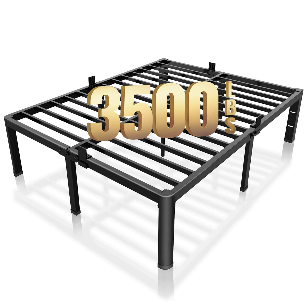 18 Inch Queen Bed Frame with Rounded Corner M8269