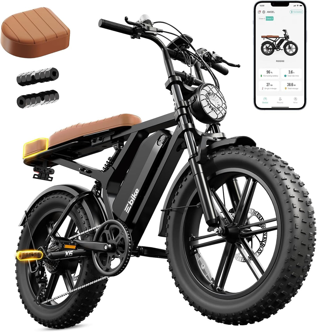 Electric Bike 48V 15 Ah Battery 2000W Peak Motor T8055