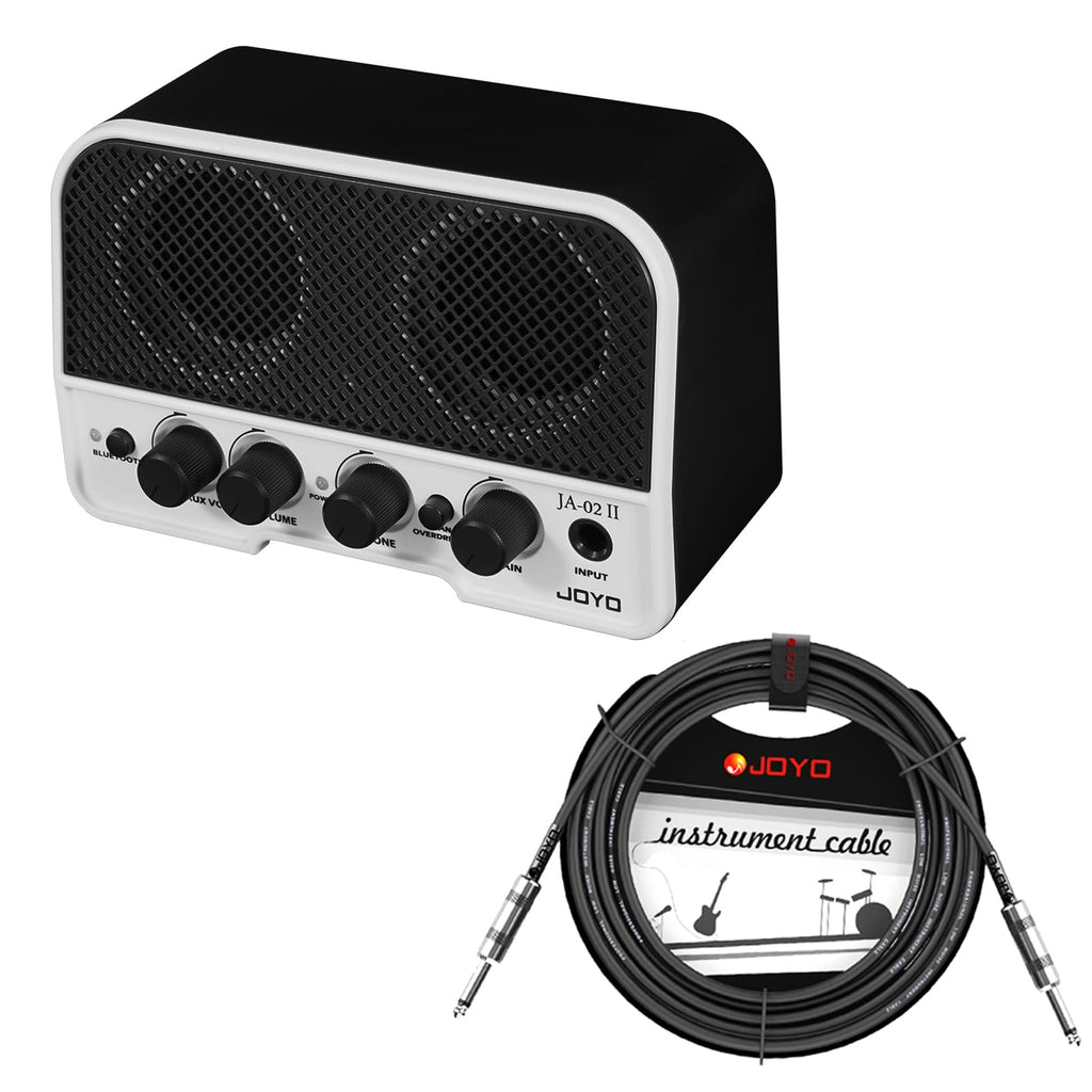 Bluetooth Combo Guitar Amplifier and 15 feet 1/4 Inch Black Instrument Cable I256