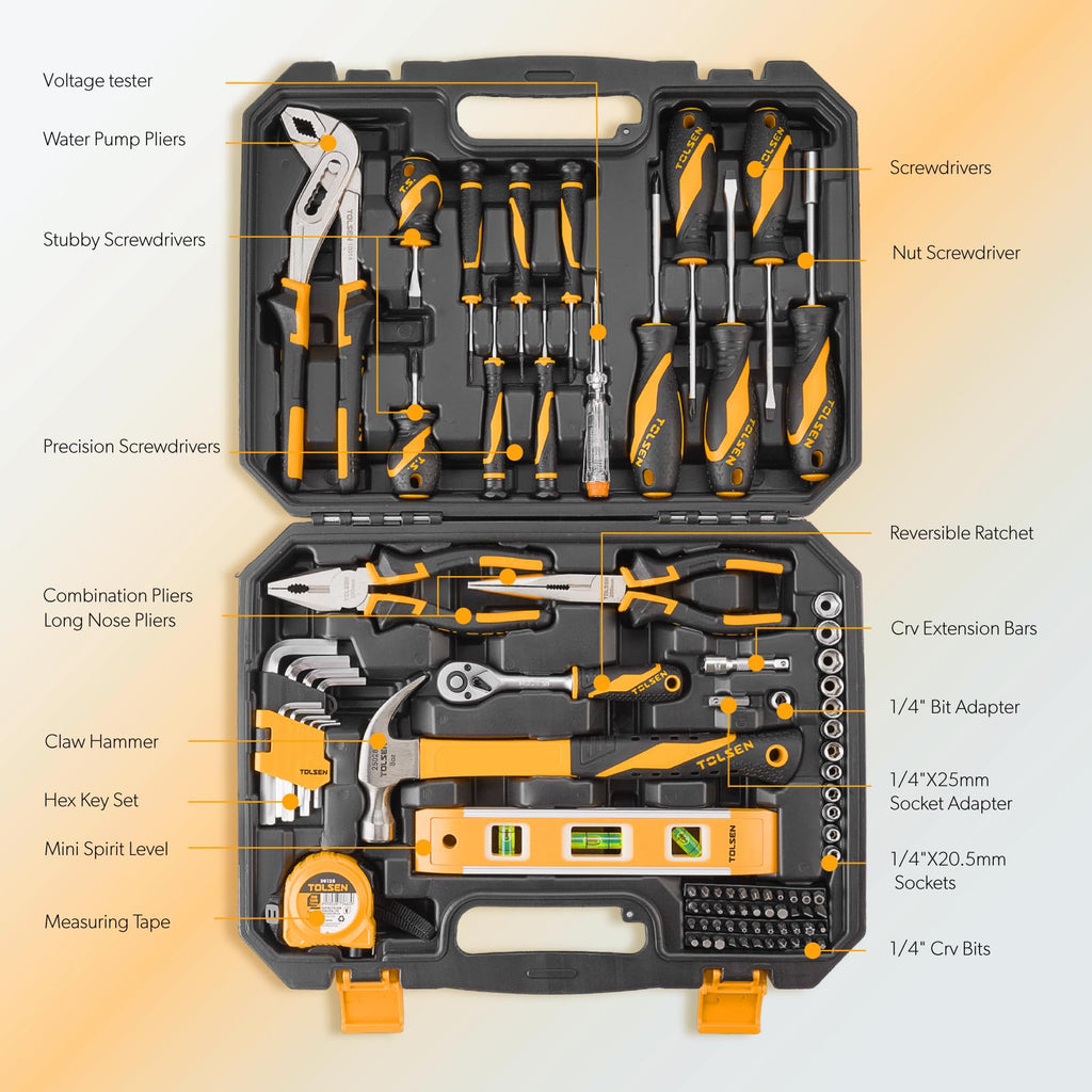 Household Tool Set with Toolbox Z78524