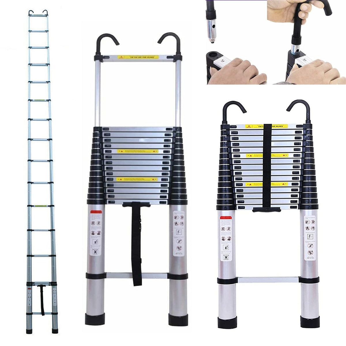 Telescoping Extension Ladder 20.34FT 330 Pound Capacity L72879