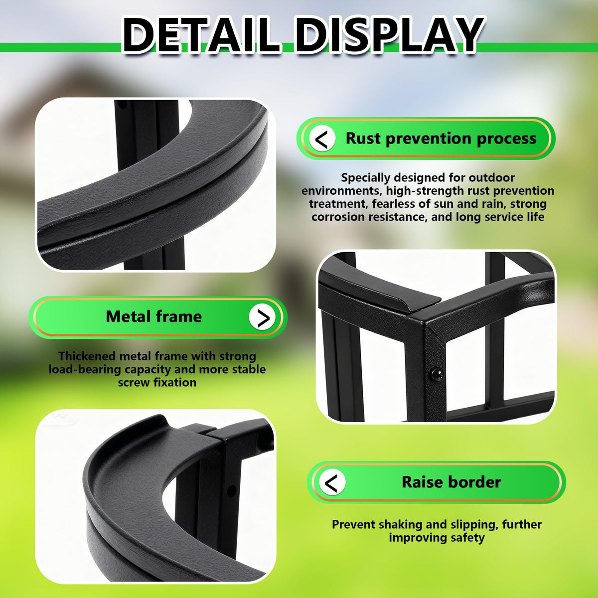 Heavy-Duty Stainless Steel Rain Barrel Stand E9784