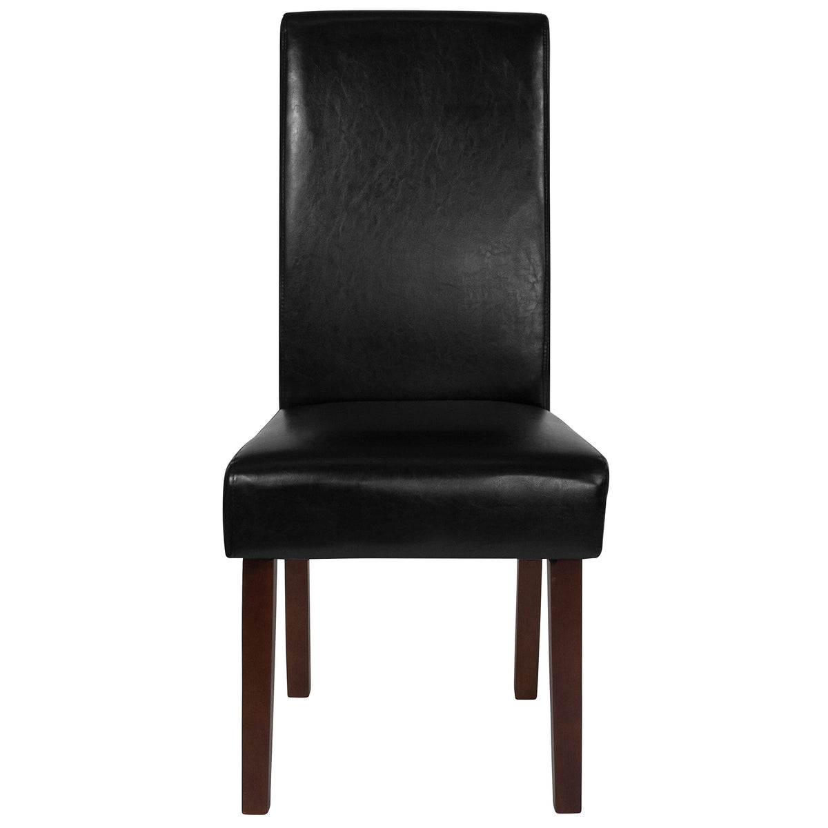 Black Faux Leather Parsons Chair 6-Pack O972