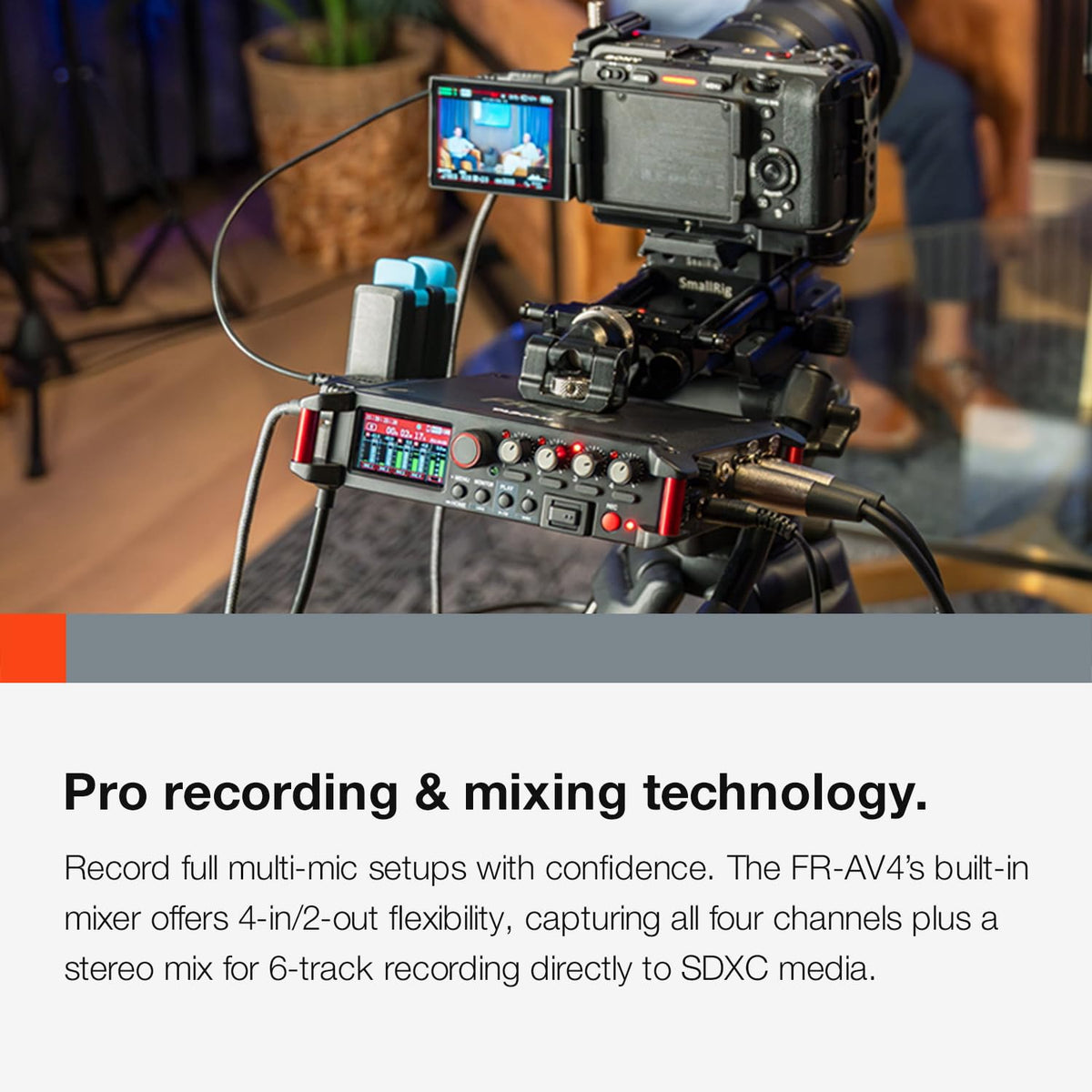 4-Channel 32-Bit Float Field Recorder with Mixer U33034
