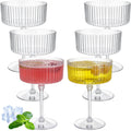 6 Pcs 10 oz Clear Plastic Martini Glasses G400