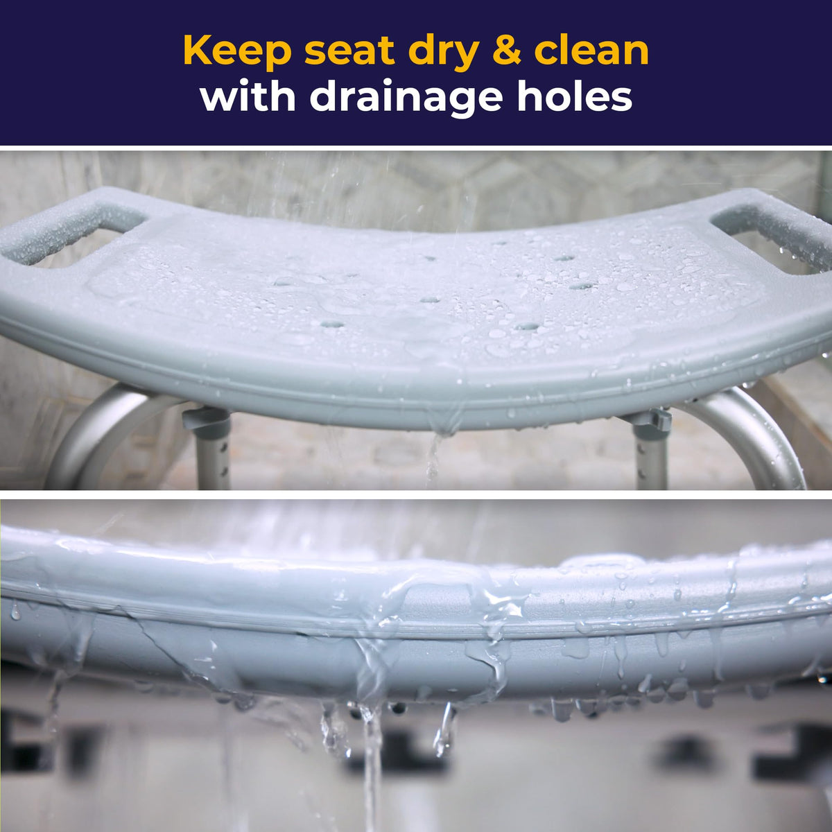 Adjustable Non-Slip Aluminum Shower and Bath Chair K311641