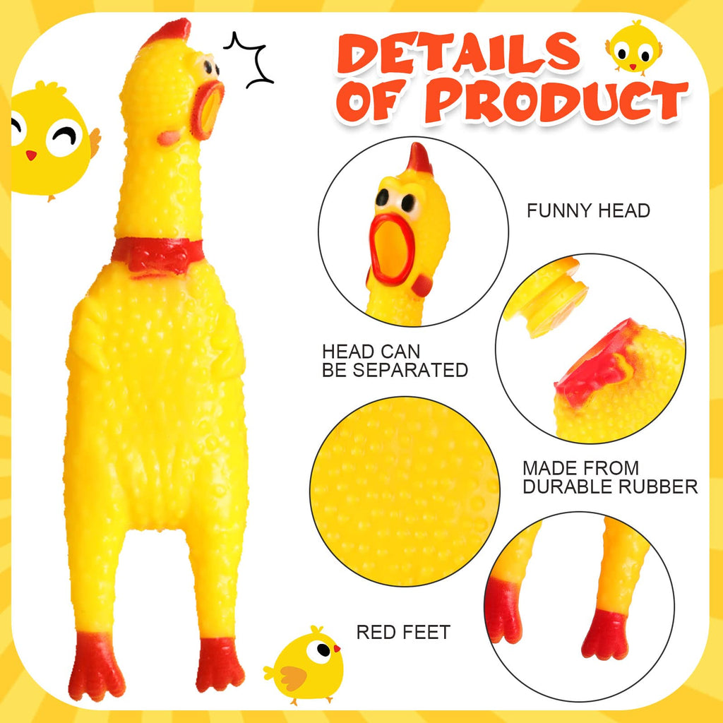 50 Pcs Yellow Rubber Chickens V80861