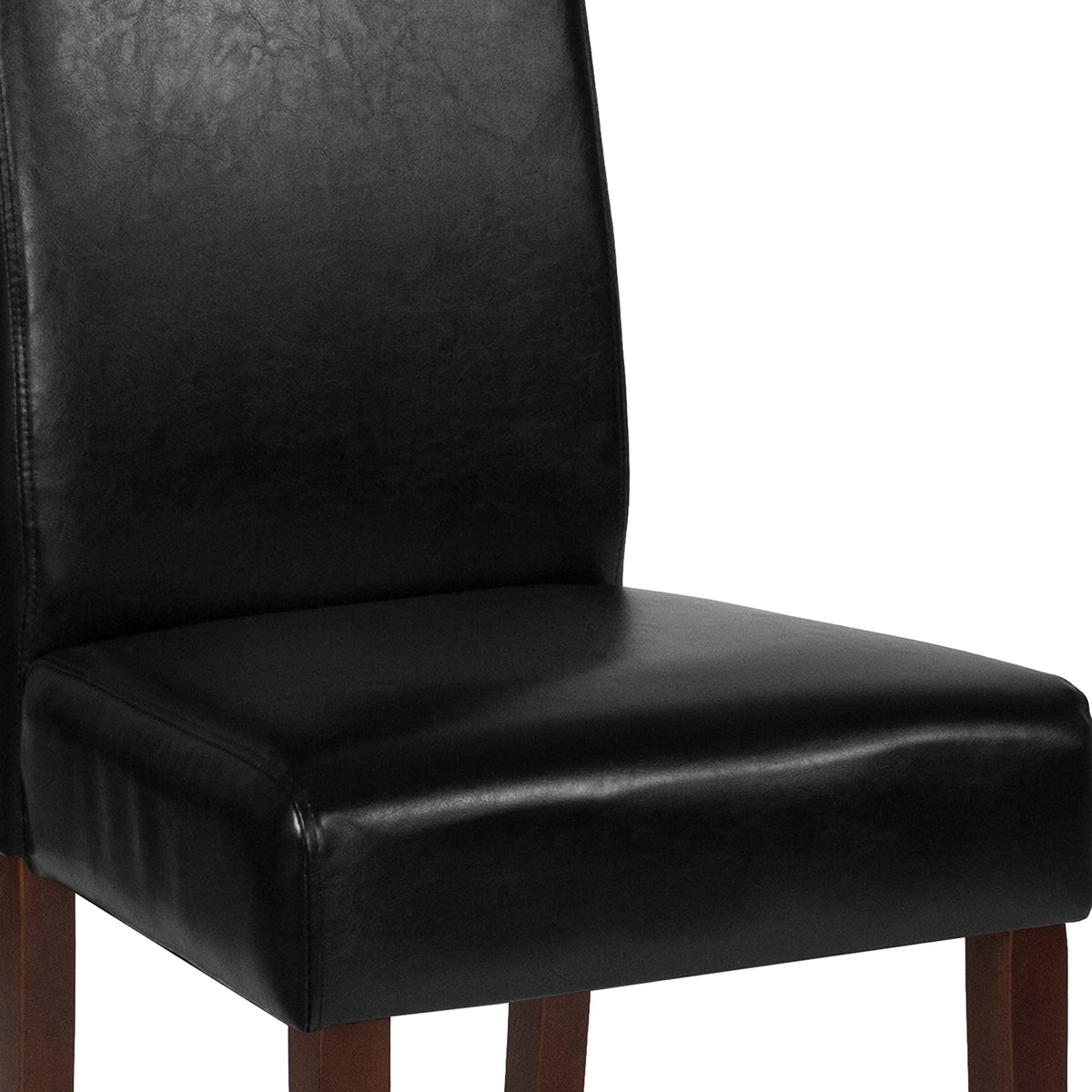 Black Faux Leather Parsons Chair 6-Pack O972